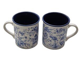 Set of Vintage 1988 Potpourri Press Floral Decorated 10oz Mugs